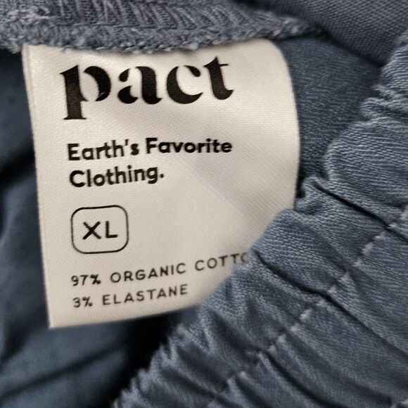 Pact Shorts Mens XL Blue Organic Cotton Twill inside Drawstring Elastic Waist‎ - Picture 6 of 11